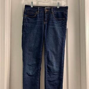 Loft cropped frayed hem jeans (25/0)